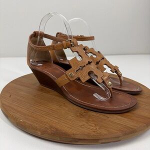 Tory Burch Chandler Wedge Leather Sandals